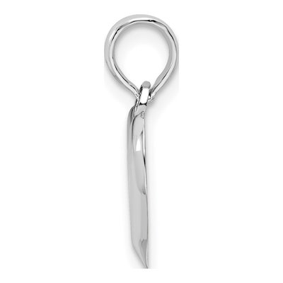 Sterling Silver Small Teardrop Heart Pendant – view 3