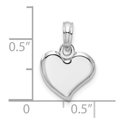 Sterling Silver Small Teardrop Heart Pendant – view 4