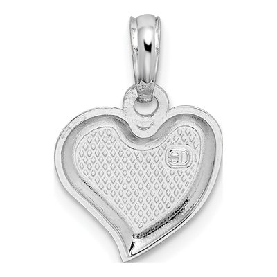 Sterling Silver Small Teardrop Heart Pendant – view 5