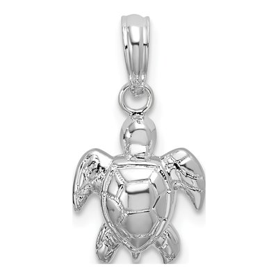 Sterling Silver Mini Sea Turtle Pendant
