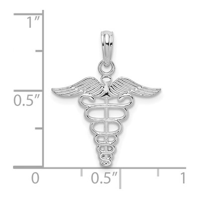 Sterling Silver Caduceus Pendant – view 4