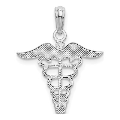 Sterling Silver Caduceus Pendant – view 5
