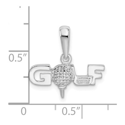 Sterling Silver Golf Tee Club Pendant – view 4