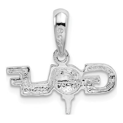 Sterling Silver Golf Tee Club Pendant – view 5