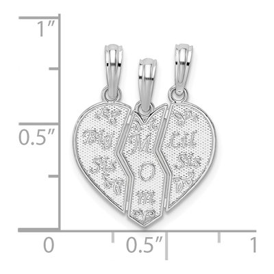 Sterling Silver Big Sis Mom Lil Break Apart Pendant – view 4