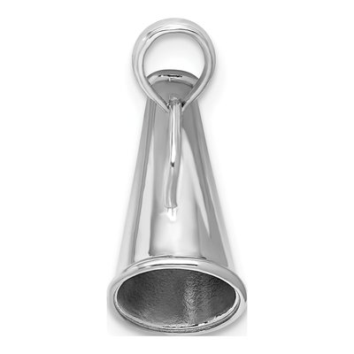 Sterling Silver 3D Megaphone Pendant – view 3