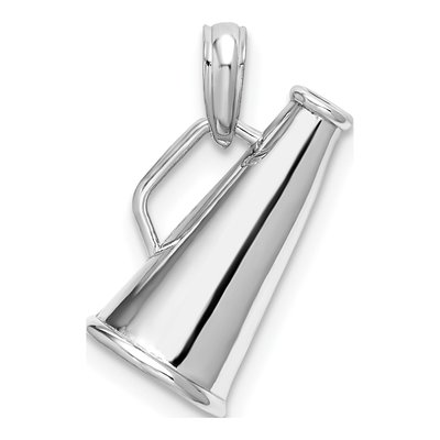 Sterling Silver 3D Megaphone Pendant