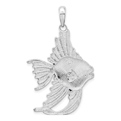 Sterling Silver Enameled Angel Fish Pendant – view 5