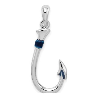 Sterling Silver 3D Enameled Fish Pendant