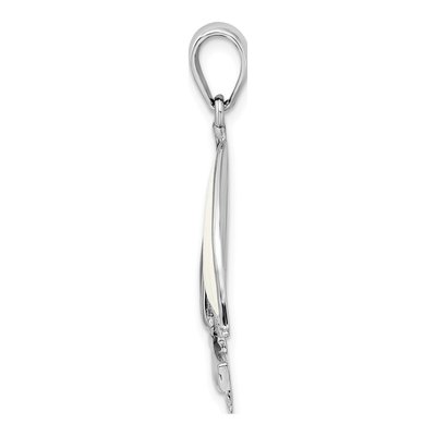 Sterling Silver Enameled Sailboat Pendant – view 3