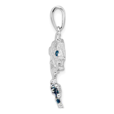 Sterling Silver Enameled Jumping Bass Fish Pendant – view 3
