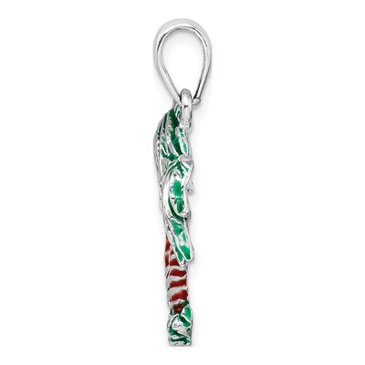 Sterling Silver Enameled Palm Trees Pendant – view 3