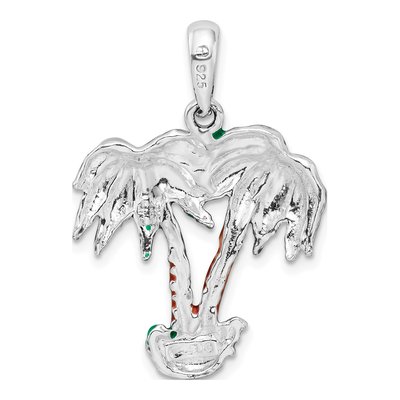 Sterling Silver Enameled Palm Trees Pendant – view 5