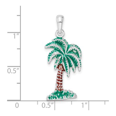 Sterling Silver Enameled Palmetto Pendant – view 4