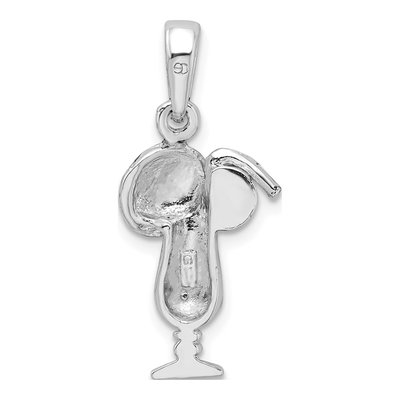 Sterling Silver Enameled Tropical Drink Pendant – view 5