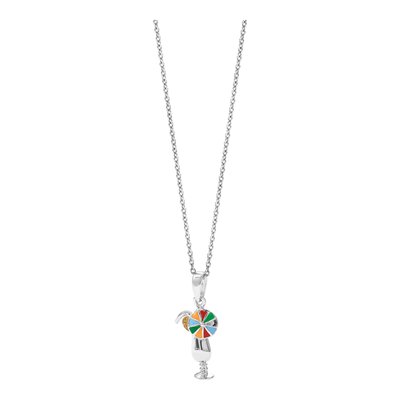 Sterling Silver Enameled Tropical Drink Pendant – view 6