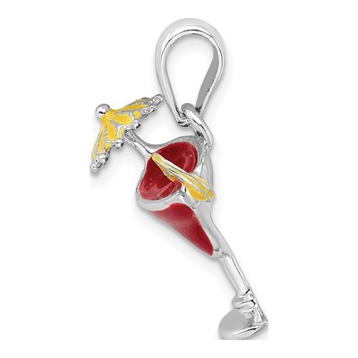 Sterling Silver Enameled Margarita Pendant – view 3