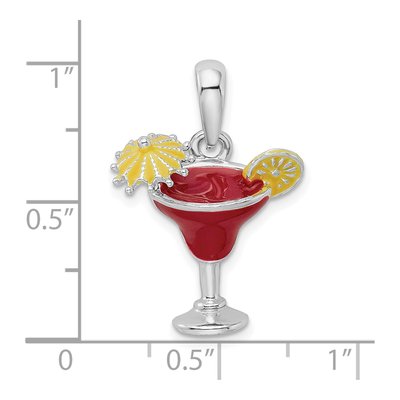 Sterling Silver Enameled Margarita Pendant – view 4