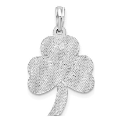 Sterling Silver Enameled Shamrock Pendant – view 5