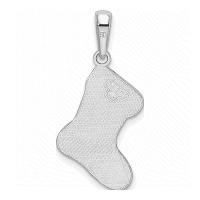 Sterling Silver Enameled HO Stocking Pendant – view 5
