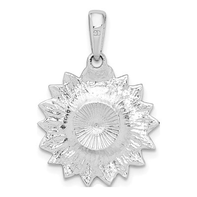 Sterling Silver Enameled Sunflower Pendant – view 5