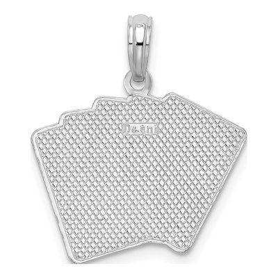 Sterling Silver Royal Flush Cards Pendant – view 5