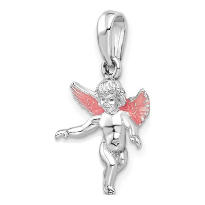 Sterling Silver 3D Enameled Angel Pendant – view 6
