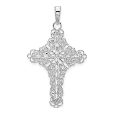 Sterling Silver Filigree Cross Pendant – view 5
