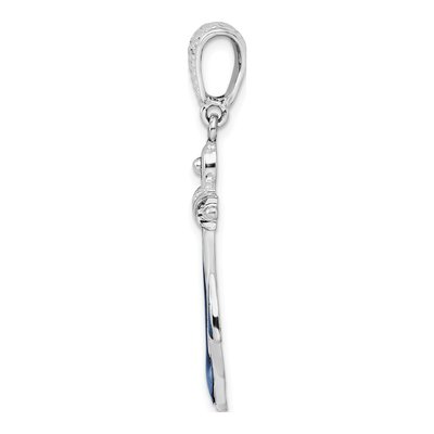 Sterling Silver Enameled Anchor Pendant – view 3