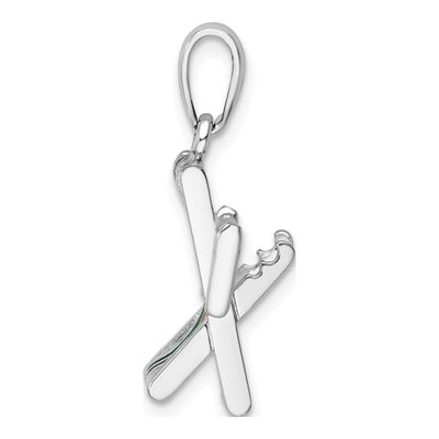 Sterling Silver 3D Beach Chair Pendant – view 3