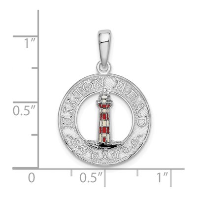 Sterling Silver Hilton Head Lighthouse Pendant – view 4