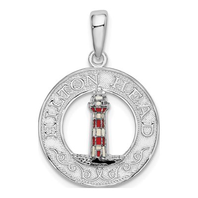 Sterling Silver Hilton Head Lighthouse Pendant