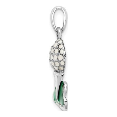 Sterling Silver Golf Ball Tee Pendant – view 3