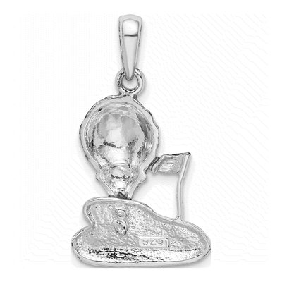 Sterling Silver Golf Ball Tee Pendant – view 5