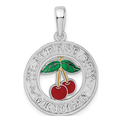 Sterling Silver Traverse City Cherry Pendant