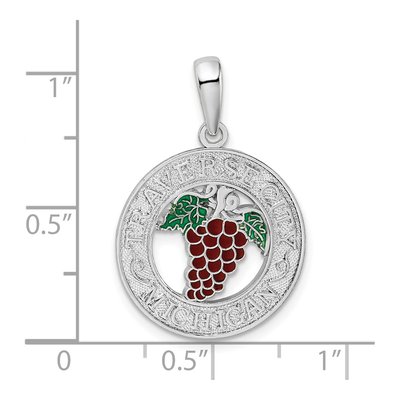 Sterling Silver Traverse City Grapes Pendant – view 4
