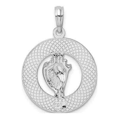 Sterling Silver Turks Caicos Enamel Shell Pendant – view 5
