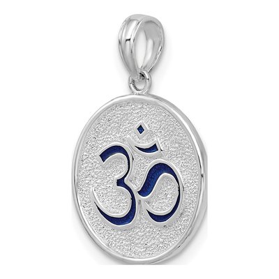 Sterling Silver Reversible Ohm Lotus Pendant – view 5
