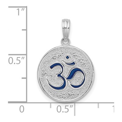 Sterling Silver Reversible Ohm Lotus Pendant – view 6
