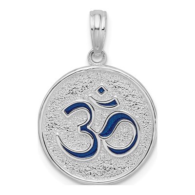 Sterling Silver Reversible Ohm Lotus Pendant