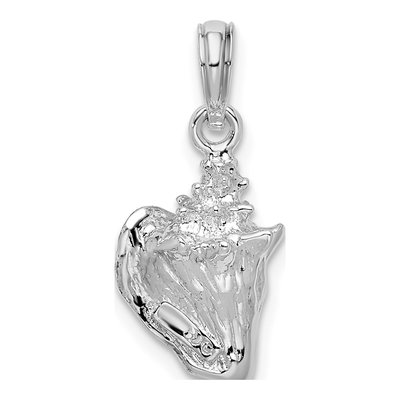 Sterling Silver Enameled Conch Shell Pendant – view 5