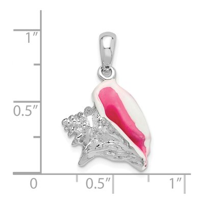 Sterling Silver Enameled Conch Shell Pendant – view 4