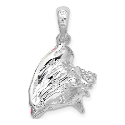 Sterling Silver Enameled Conch Shell Pendant – view 5