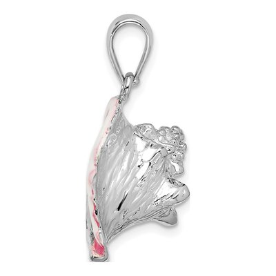 Sterling Silver Enameled Conch Shell Pendant – view 3