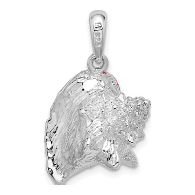 Sterling Silver Enameled Conch Shell Pendant – view 5