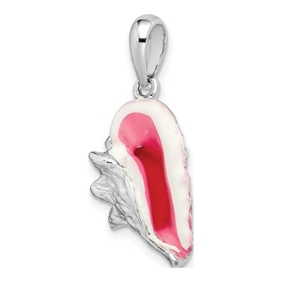Sterling Silver Enameled Conch Shell Pendant – view 6