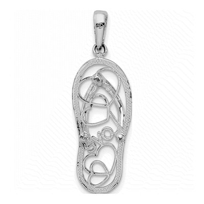 Sterling Silver Enameled LOVE Flip-Flop Pendant – view 5