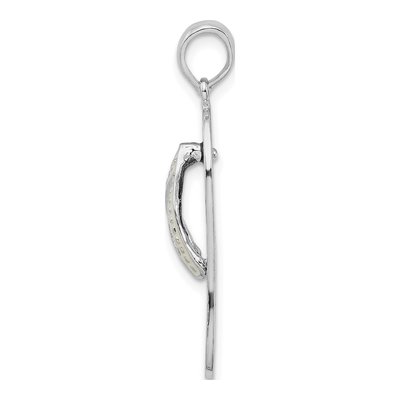 Sterling Silver Enamel Hibiscus Flip-Flop Pendant – view 3