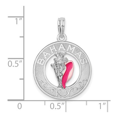 Sterling Silver Bahamas Circle Shell Pendant – view 4