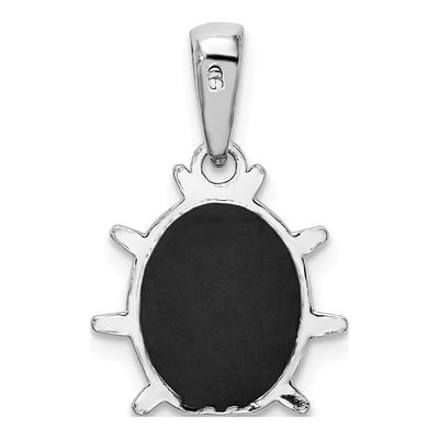 Sterling Silver 3D Enameled Ladybug Pendant – view 5